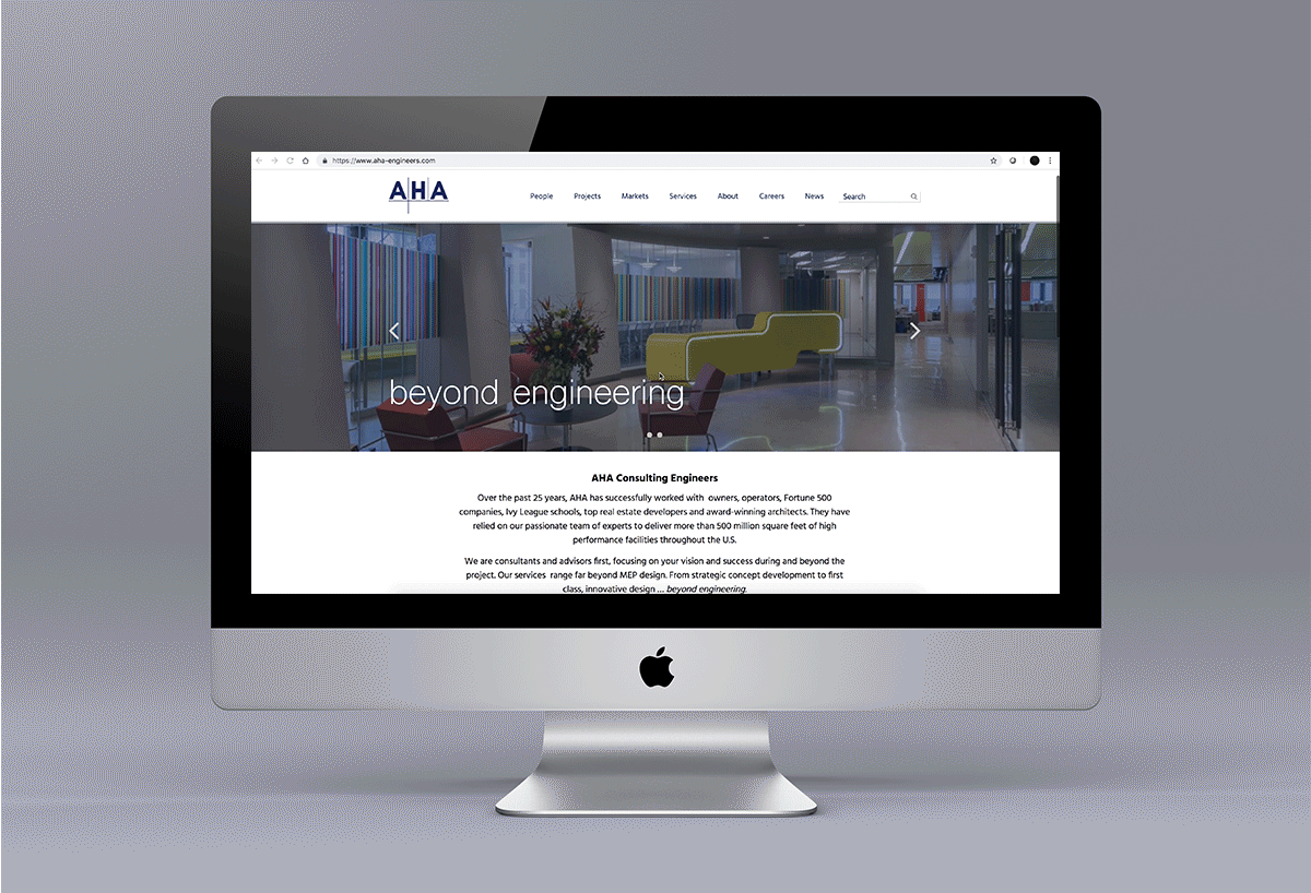 Image of AHA website on computer